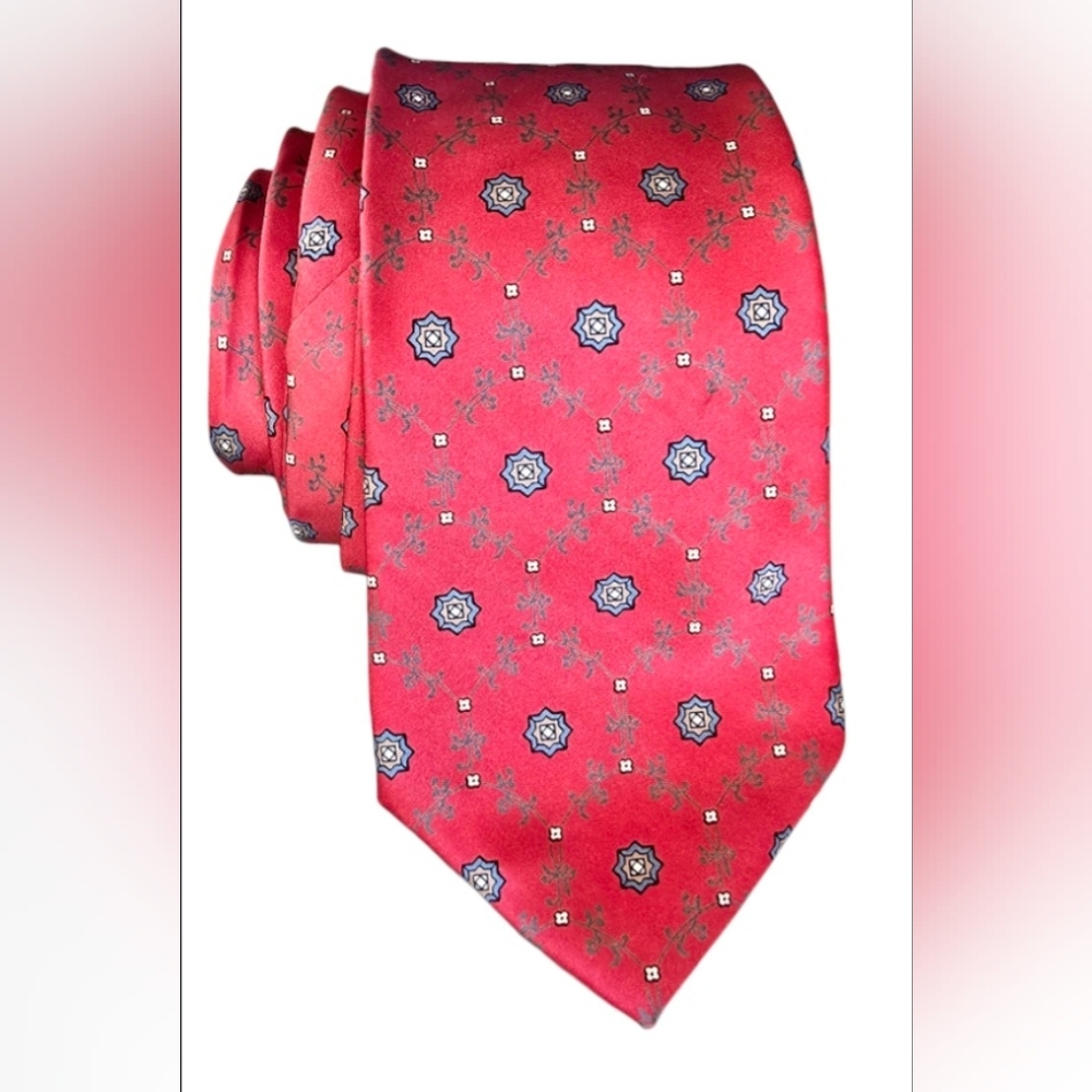 Christian Dior 100% silk tie in red EUC